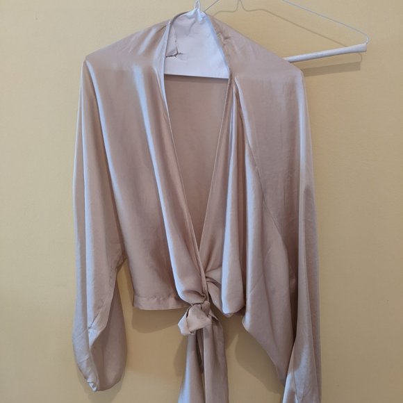 Oak & Fort Satin Blouse - Picture 2 of 5